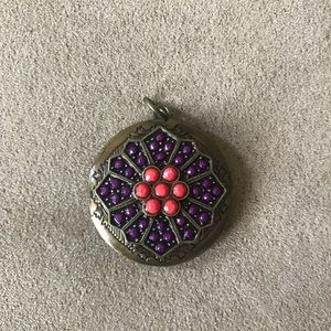 Vintage Beaded Locket Charm